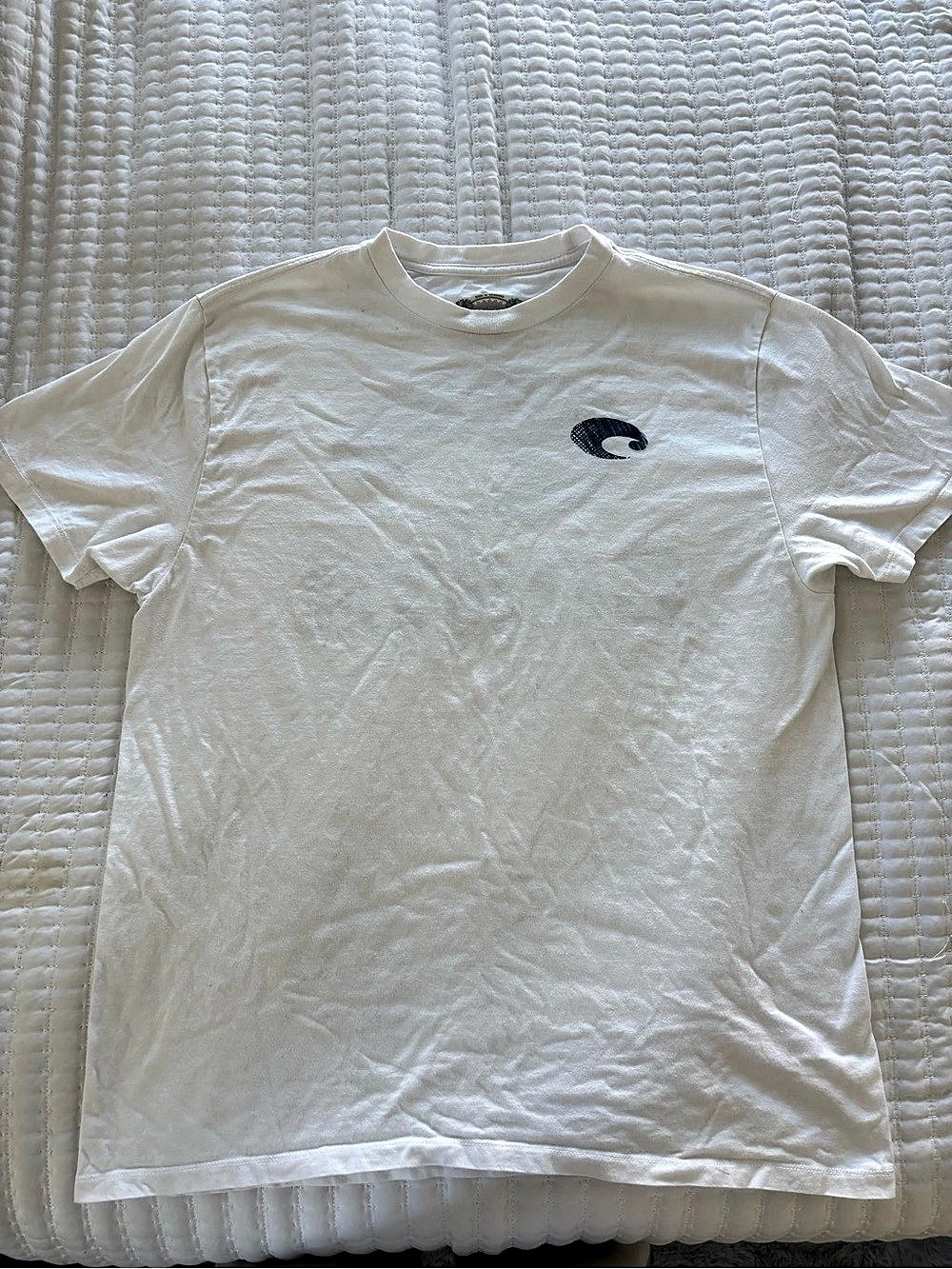 Costa Logo Short Sleeve Tee in White Large Like New